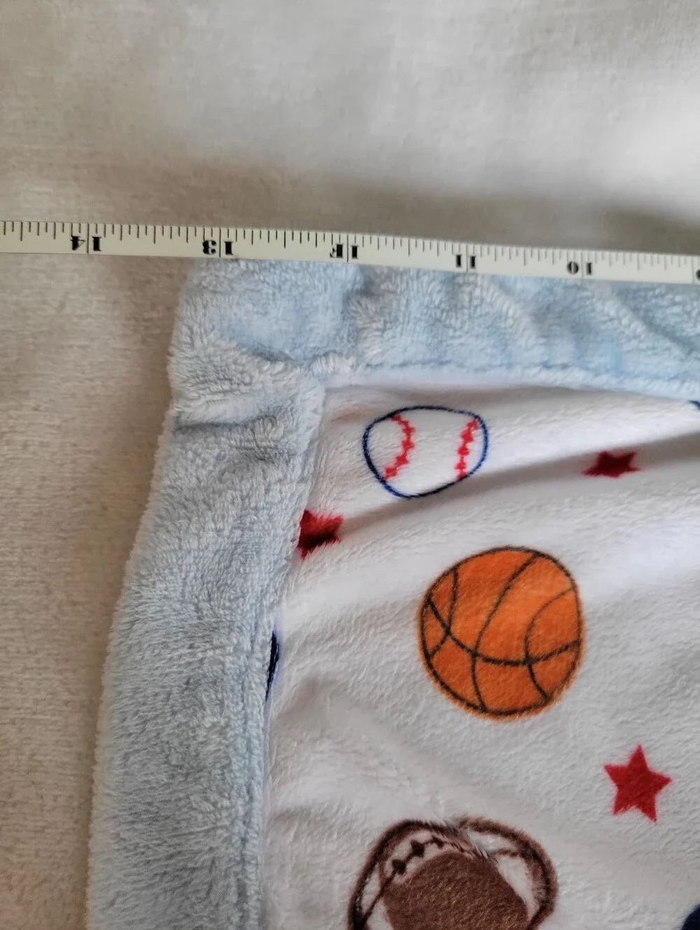 Carter's Plush Sports Themed Football Security Blanket Blue And White 14